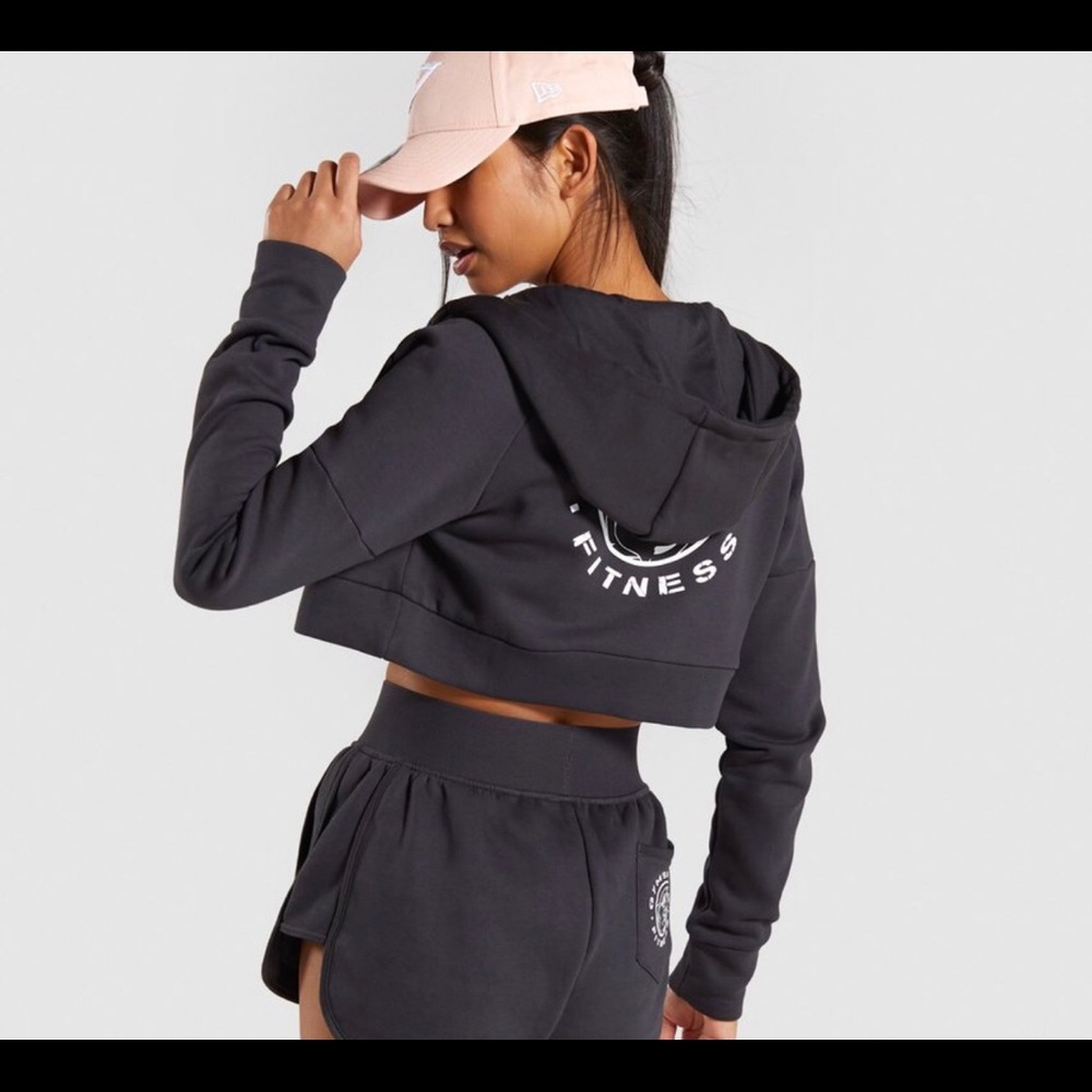 Gymshark Legacy Fitness Crop Zip Hoodie